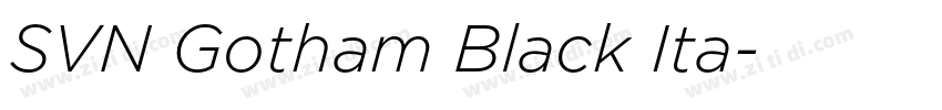 SVN Gotham Black Ita字体转换
